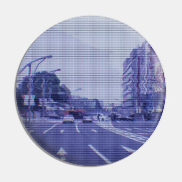 Japanese city pop art series 2 - Ueno Tokyo Japan in - retro aesthetic - Old retro tv glitch style Pin by FOGSJ