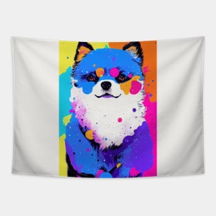 Colorful pomeranian Tapestry