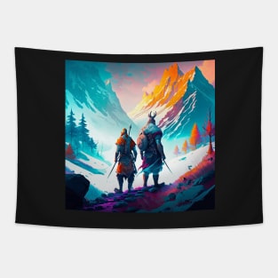 Valheim Inspired Into the Snow We Go Tapestry