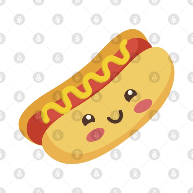 Cute Kawaii Hot Dog by MajorCompany