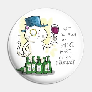 Dapper Cat - Wine enthusiast Pin