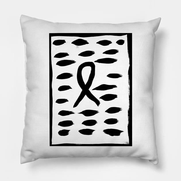 the painting of the letter l lowercase Pillow by the_spiritual_view