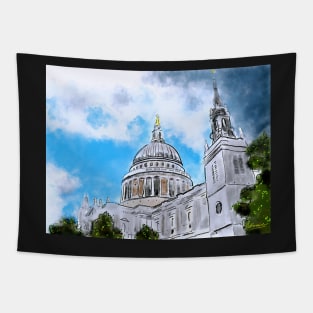 St Pauls London - Watercolour Tapestry