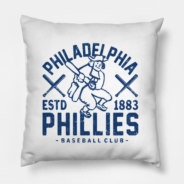 Philadelphia Phillies Retro 2 by Buck Tee Pillow by Buck Tee