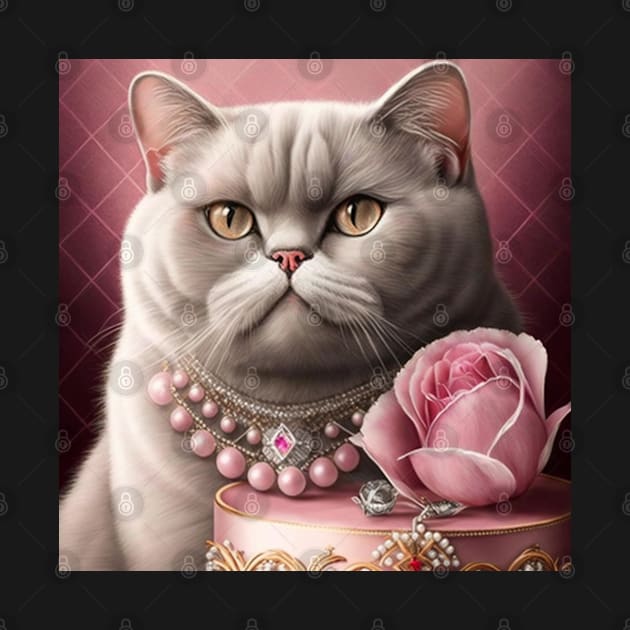 Rosey Cake And British Shorthair by Enchanted Reverie