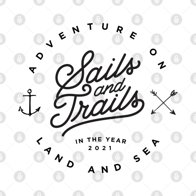 Sails and Trails Black print by MplusC