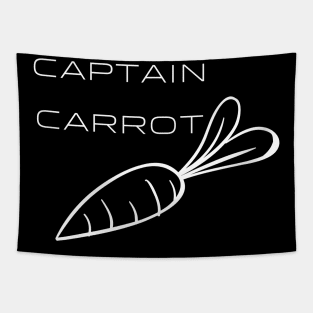 Captain Carrot Typography White Design Tapestry