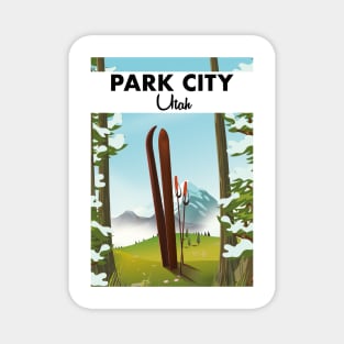 Park City Utah Ski poster Magnet