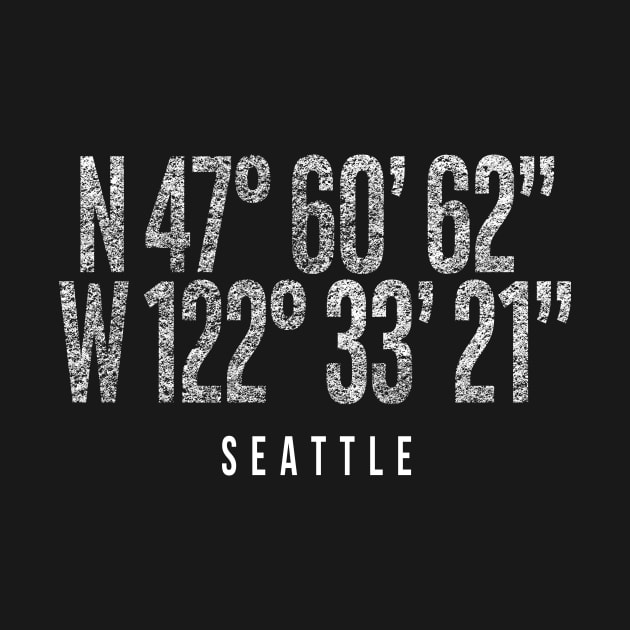 Seattle US City Distressed Coordinate by MakeSomeonesDay