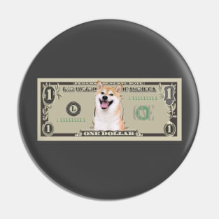 Shiba Inu Doge - Dollar bill Pin