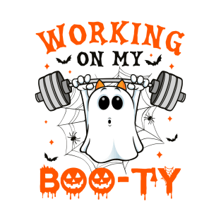 Halloween Working On My Booty Workout Gym T-Shirt