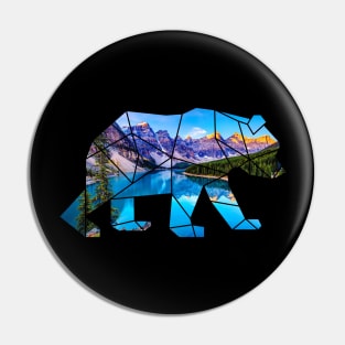 Polygon bear with the Moraine Lake in Canada as a background Pin