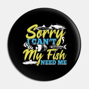 Fishkeeping Aquarium Fishkeeper Aquarist Gift Pin