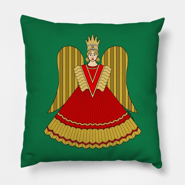 Nuremberg Christmas Angel Pillow by AzureLionProductions