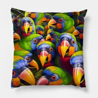 Bird Lady Gouldian Finch Wild Nature Funny Happy Humor Photo Selfie Pillow