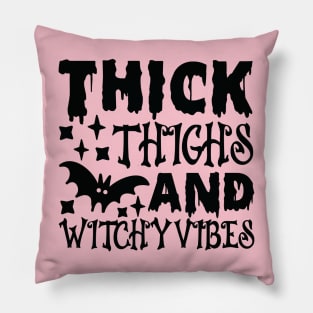 Thick Thighs and Witchy Vibes Tshirt Pillow