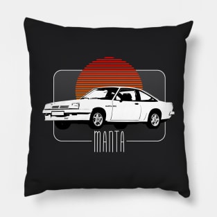 Opel Manta / Retro Classic Car Lover Design Pillow