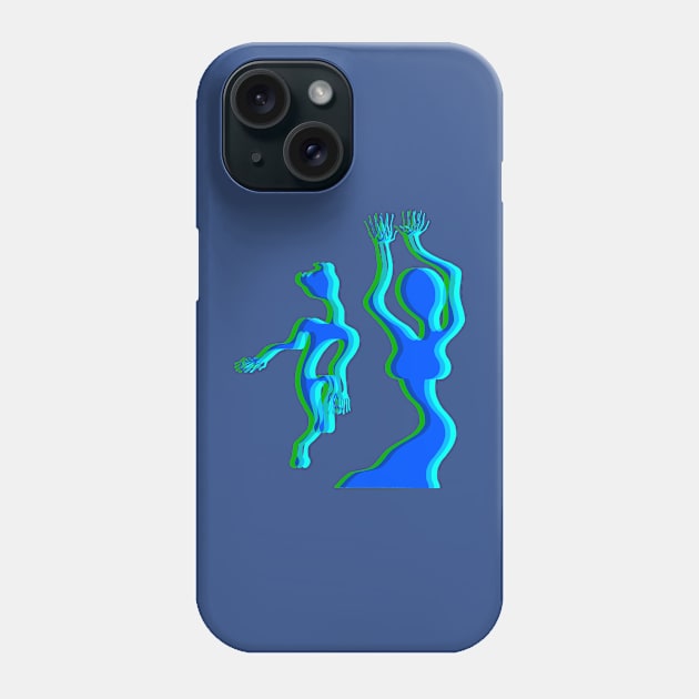 Lazer Guided Melodies (blue) Phone Case by Joada