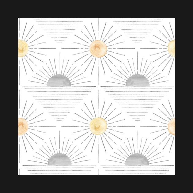 Minimalist sun pattern by WhalesWay