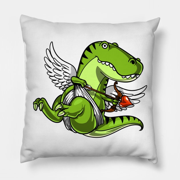 T-Rex Dinosaur Cupid Pillow by underheaven