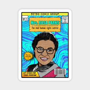 Mrs ROSA PARKS VINTAGE  COMIC Magnet