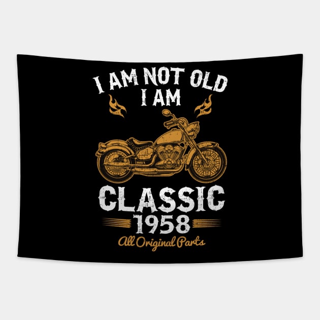 I am not old I am classic 1958 Tapestry by Dailygrind