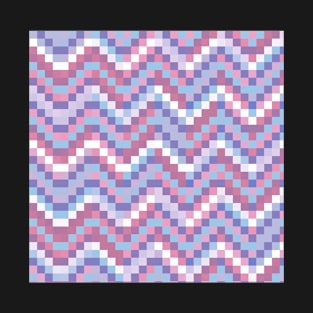 Bigender Pride Pixellated Zigzag Stripes T-Shirt