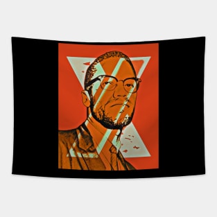 Malcolm X Red Tapestry