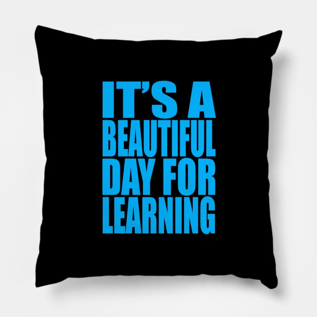 It's a beautiful day for learning Pillow by Evergreen Tee