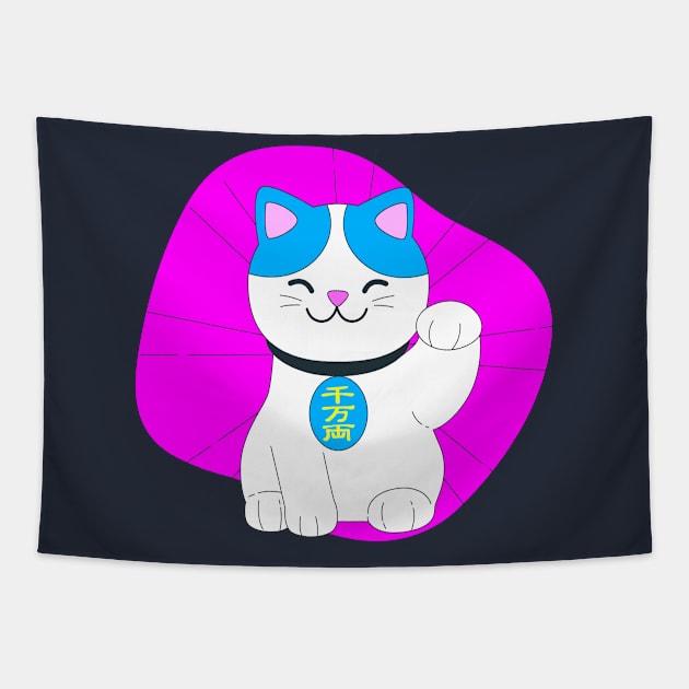 Fortune cat cat club Tapestry by CatCatClub