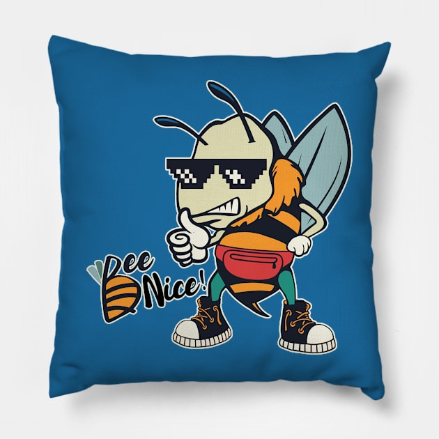 Bee Nice Pillow by RepubliRock