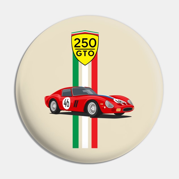 Car 250 gto racing Pin by creative.z