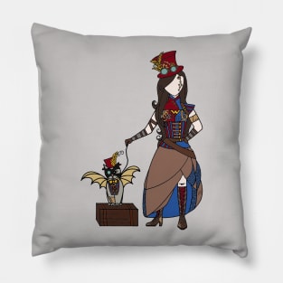 Steampunk Woman of Wonder Pillow