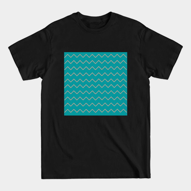 Mint blue zigzag pattern - Pattern Mask - T-Shirt