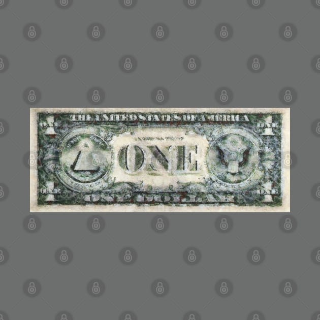 One-dollar bill by happyantsstudio