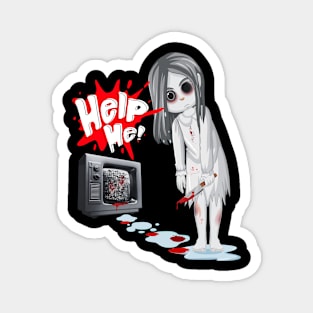 Help Me Possessed Girl - Halloween! Magnet