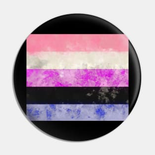 Genderfluid Pride Flag - Water color Pin