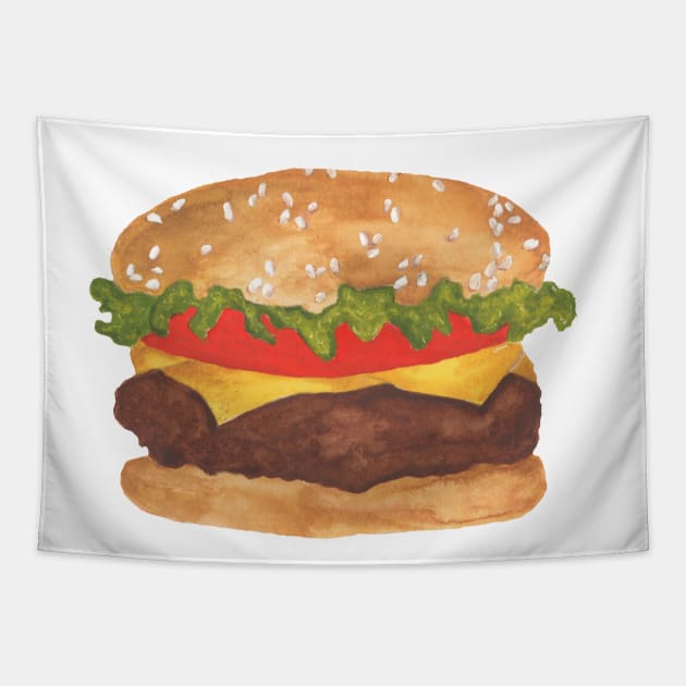 Hamburger Tapestry by Wild Tangents