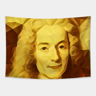 Voltaire Golden Portrait | Voltaire Artwork 9 Tapestry