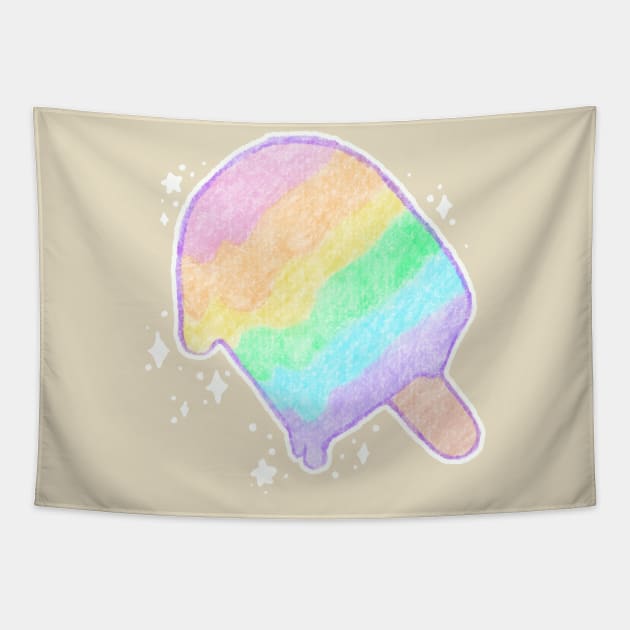 Pastel Rainbow Melty Popsicle Tapestry by BonBonBunny