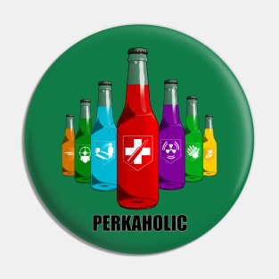 Zombie Perks in Triangle Perkaholic on Emerald Green Pin