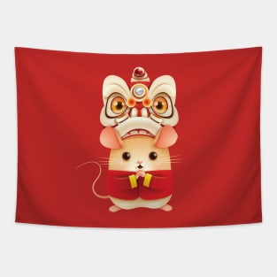 Year of the Rat - Dragon Dance Rat Tapestry