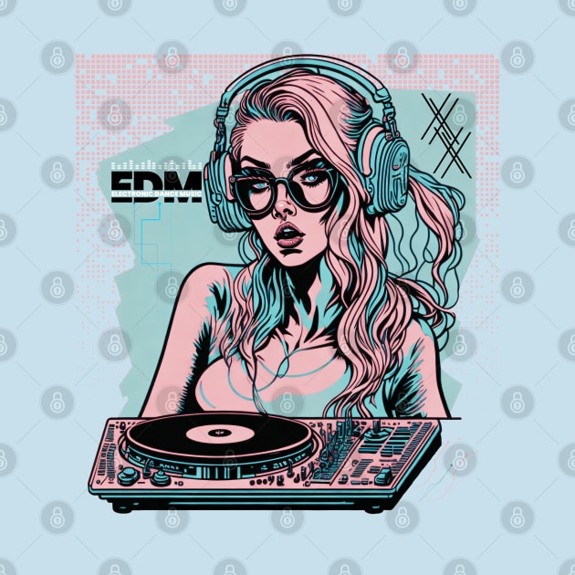 EDM DJ Girl! Light Blue/Light Pink by SocietyTwentyThree