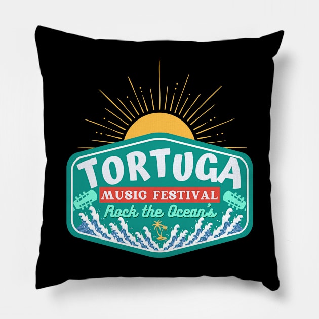 Tortuga Music Festival - Summer Music Pillow by Ashley-Bee