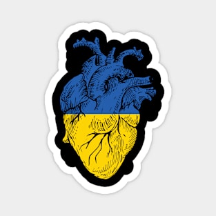 Love Ukraine Heart I Love Ukraine Ukrainian Flag Heart Magnet