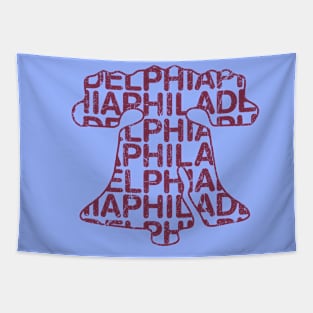 PHILADELPHIA LOVE PHILLY FAN LIBERTY BELL VINTAGE RED Tapestry