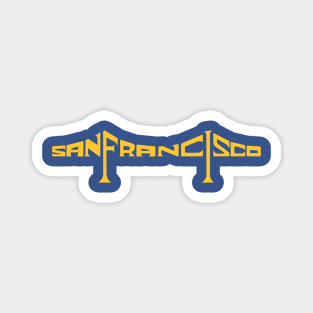 San Francisco Bridge Golden State Colors Magnet