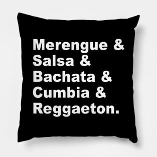 Merengue Salsa Bachata Cumbia Reggaeton - Latin Music Pillow