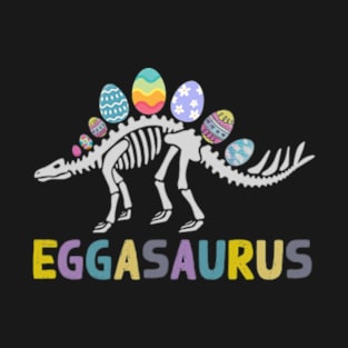 Eggasaurus Stegosaurus Easter Egg Dinosaur Funny Easter T-Shirt