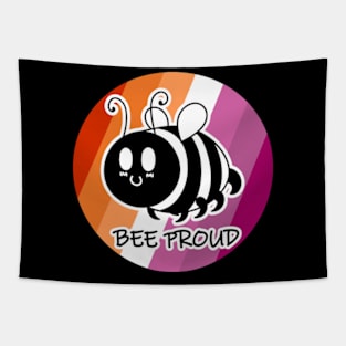 Bee Proud Lesbian Flag Tapestry